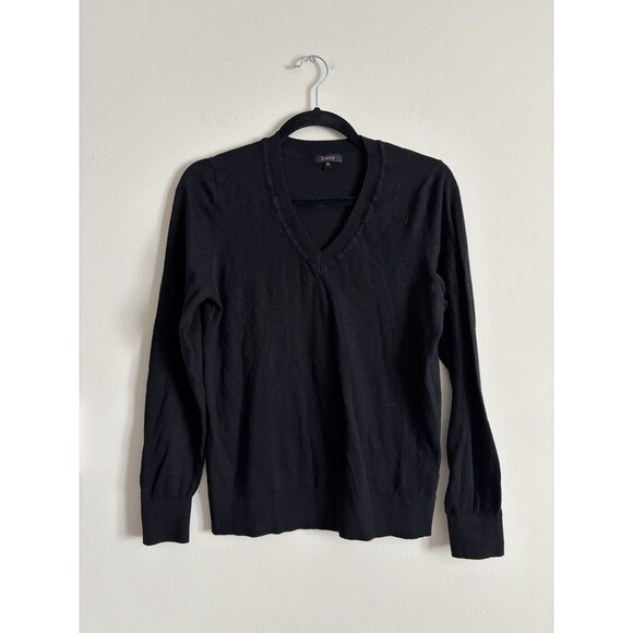 Quince Sweaters - Quince Womens Medium Organic Cotton Cashmere Blend Knit Sweater‎ V Neck Classic
